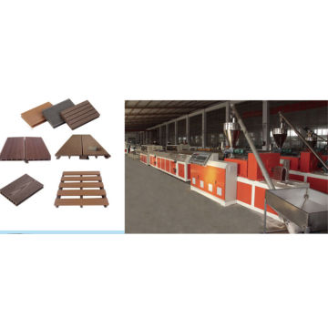 Wood plastic composite one-step profile production line